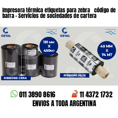 Impresora térmica etiquetas para zebra  código de barra - Servicios de sociedades de cartera